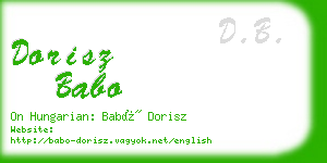 dorisz babo business card